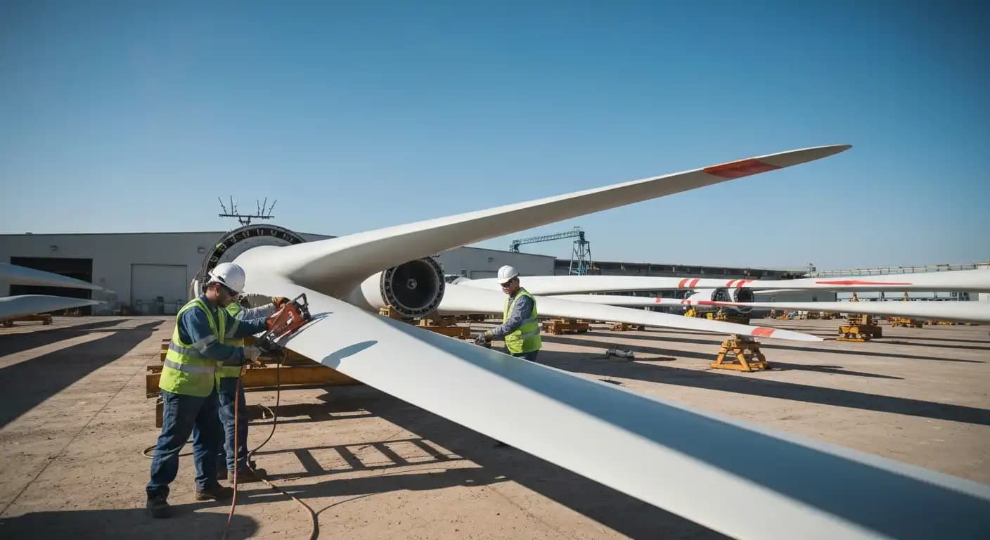 Recyclage des pales d'éoliennes : le défi composite
